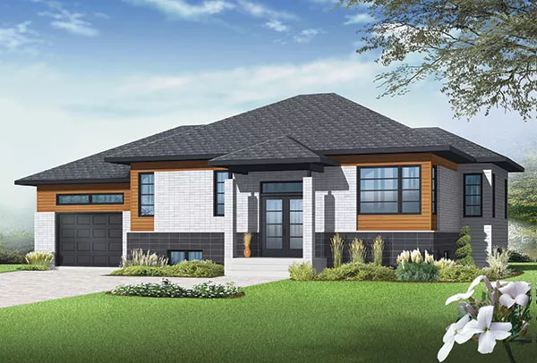 image of bi-level house plan 9530