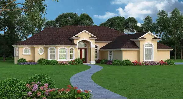 image of tuscan house plan 4944