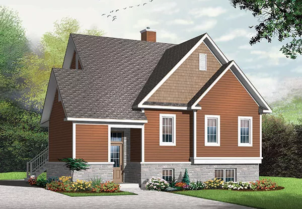 image of bi-level house plan 9559