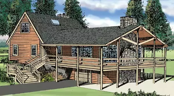 image of log home plan 3769