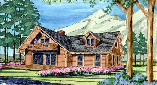 image of log home plan 3772