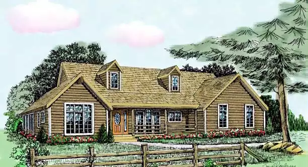 image of log home plan 3805