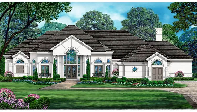 image of georgian & symmetrical house plan 9090