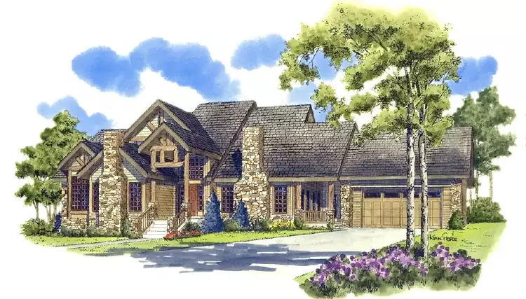 image of log home plan 3135