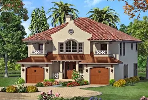 image of tuscan house plan 4523