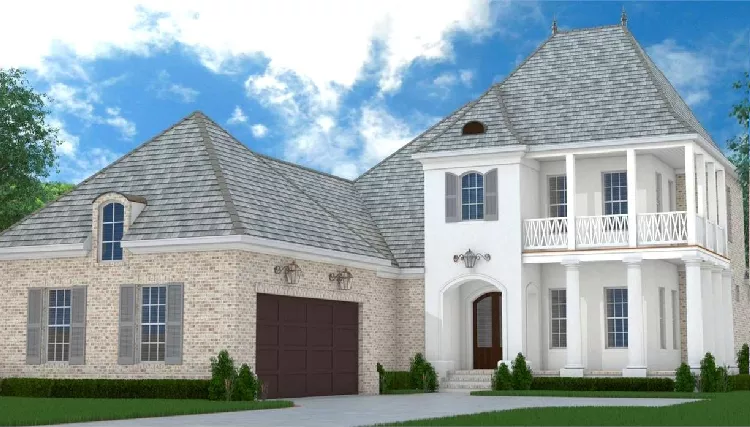 image of georgian & symmetrical house plan 9628