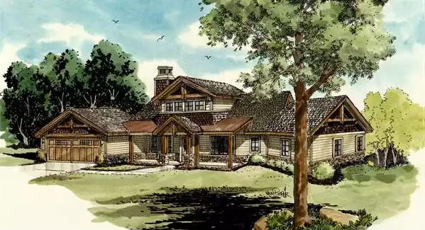 image of log home plan 2053