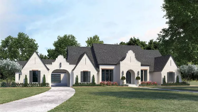 image of european house plan 8735