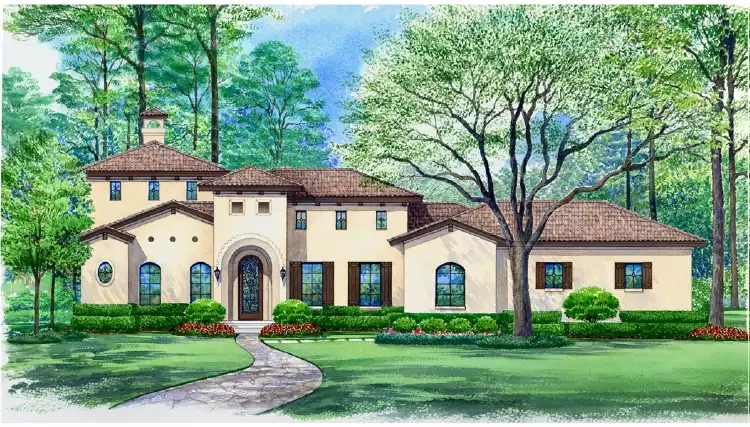 image of mediterranean house plan 4480